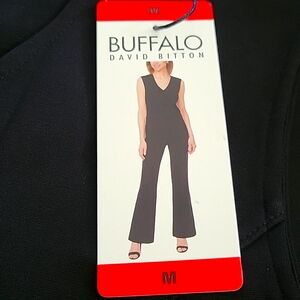 Buffalo David Bitton M Ponte Jumpsuit Black Nwt